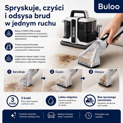 Buloo HYDRO ONE -  wypierz kanapę, dywan i fotelik w 20 minut
